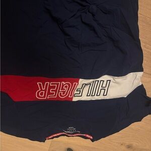Tommy Hilfiger Navy and Red Logo Tee